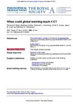 When could global warming reach 4 degrees C?